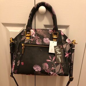 Black Floral Faro City Elliott Lucca Satchel